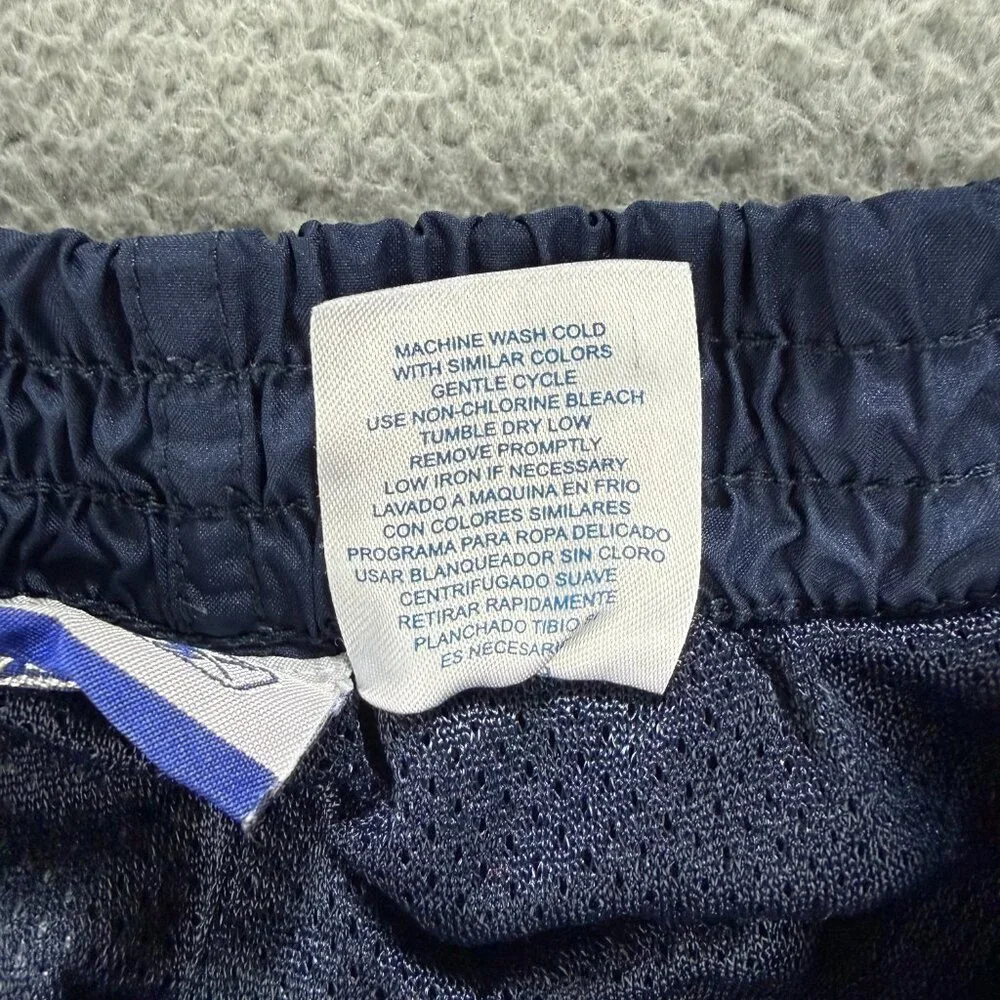 Reebok Track Pants Kids Small S Navy Blue Striped Windbreaker Youth Vintage Y2K